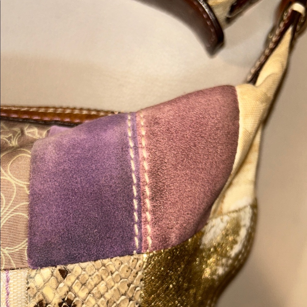 Coach Vintage Signature Patchwork Hobo Shoulder Bag - Picture 8 of 16